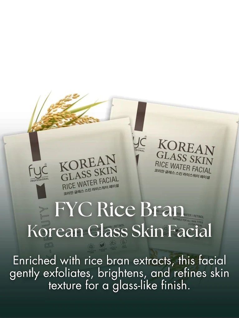 FYC Korean Glass Skin rice water facial at Azema Ladies Salon